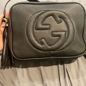 Designer inspired soho disco bag black